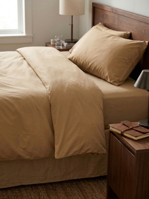 Пододеяльник "Вечерние дюны" из вареного сатина MBM HOME модель BL-DC-31/32 WARM SAND Фото