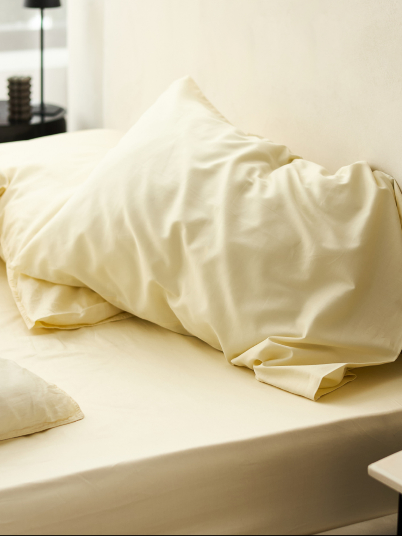 Простынь на резинке "Сицилийское утро" из вареного сатина ванильная MBM HOME модель BL-FS-46/47/48 VANILLA Фото