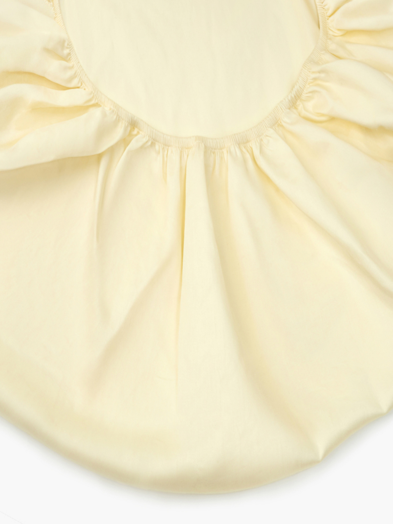 Простынь на резинке "Сицилийское утро" из вареного сатина ванильная MBM HOME модель BL-FS-46/47/48 VANILLA Фото