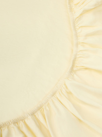 Простынь на резинке "Сицилийское утро" из вареного сатина ванильная MBM HOME модель BL-FS-46/47/48 VANILLA Фото