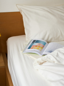 Простынь "Лед под солнцем" из вареного сатина белая MBM HOME модель BL-FS-54/55 ICE Фото