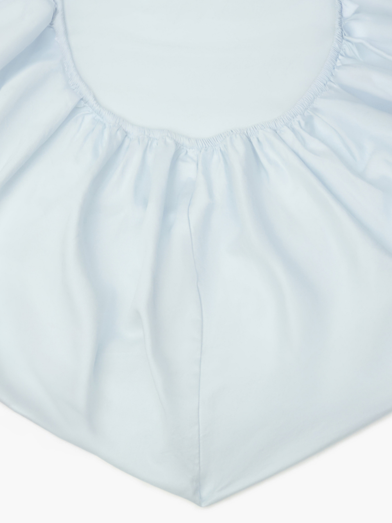 Простынь на резинке "Лед под солнцем" из вареного сатина светло-голубая MBM HOME модель BL-FS-56/57/58 ARCTIC WATER Фото