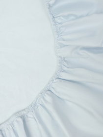 Простынь на резинке "Лед под солнцем" из вареного сатина светло-голубая MBM HOME модель BL-FS-56/57/58 ARCTIC WATER Фото