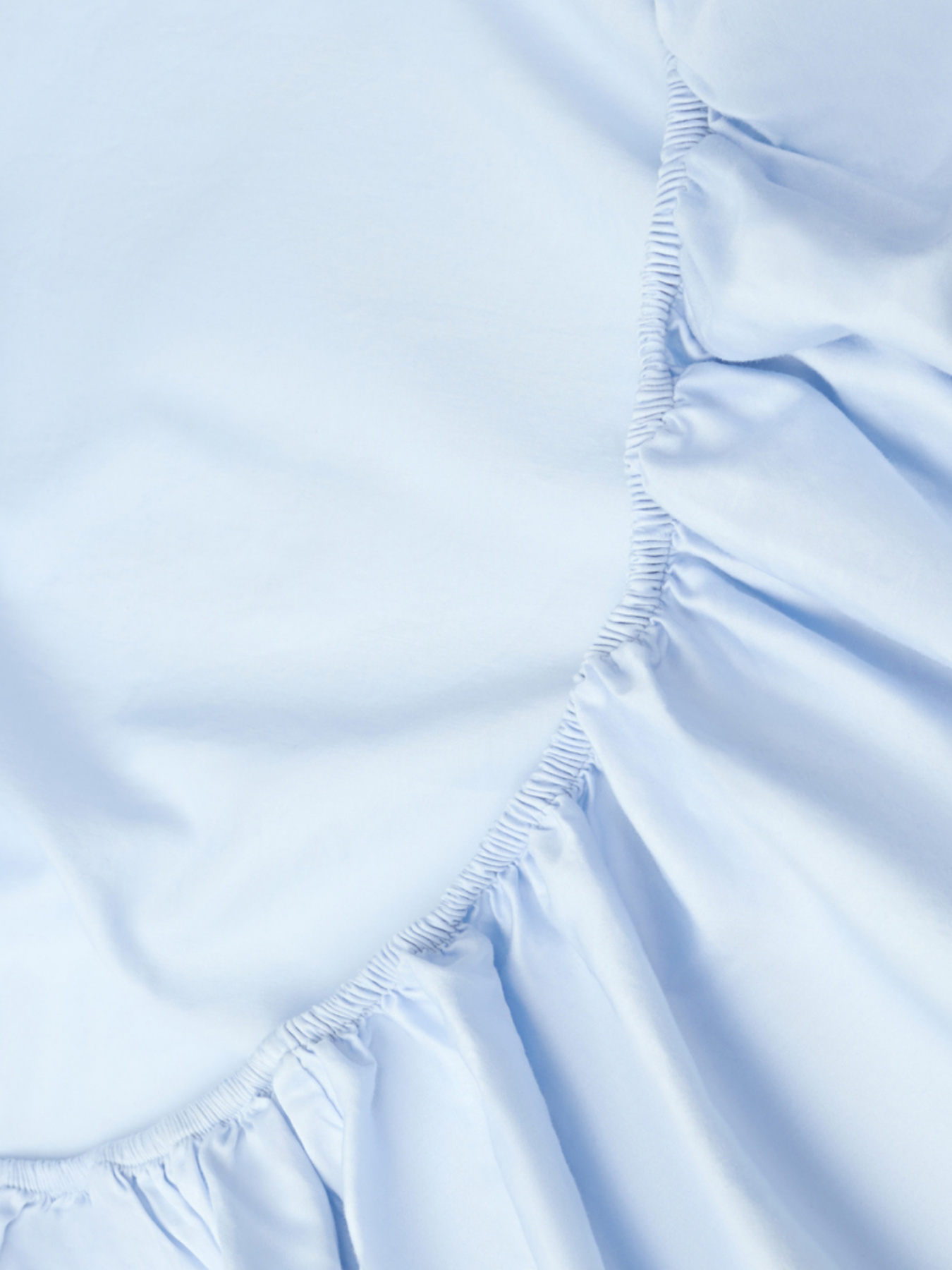 Простынь на резинке "Облака над морем" из вареного сатина голубая MBM HOME модель BL-FS-61/62/63 SKY BLUE Фото