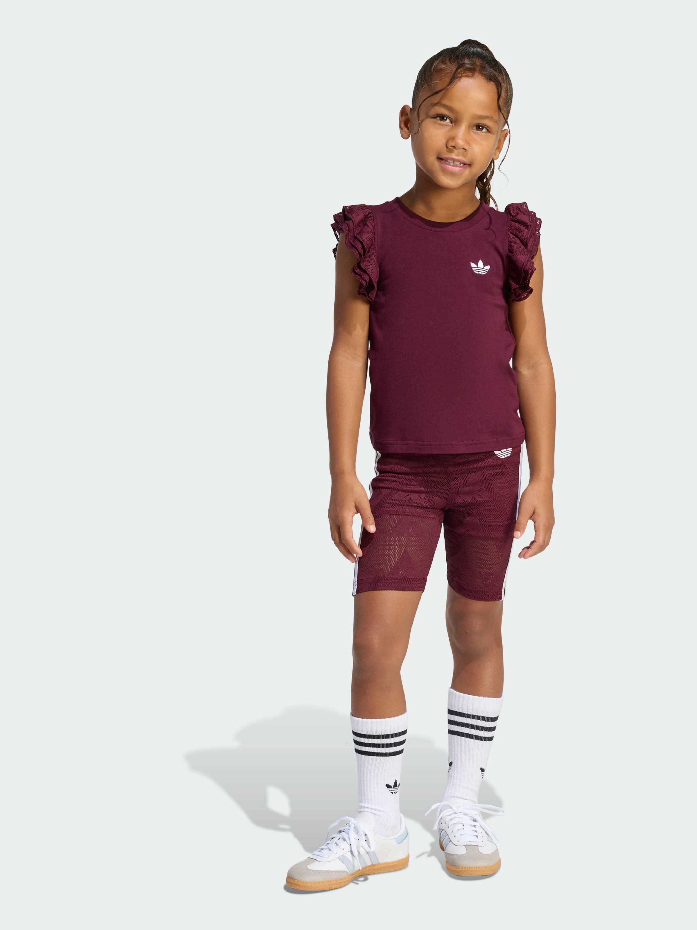 Бавовняний Дитячий Повсякденний костюм adidas  (KC6796) колір бордовий adidas - купити в Україні