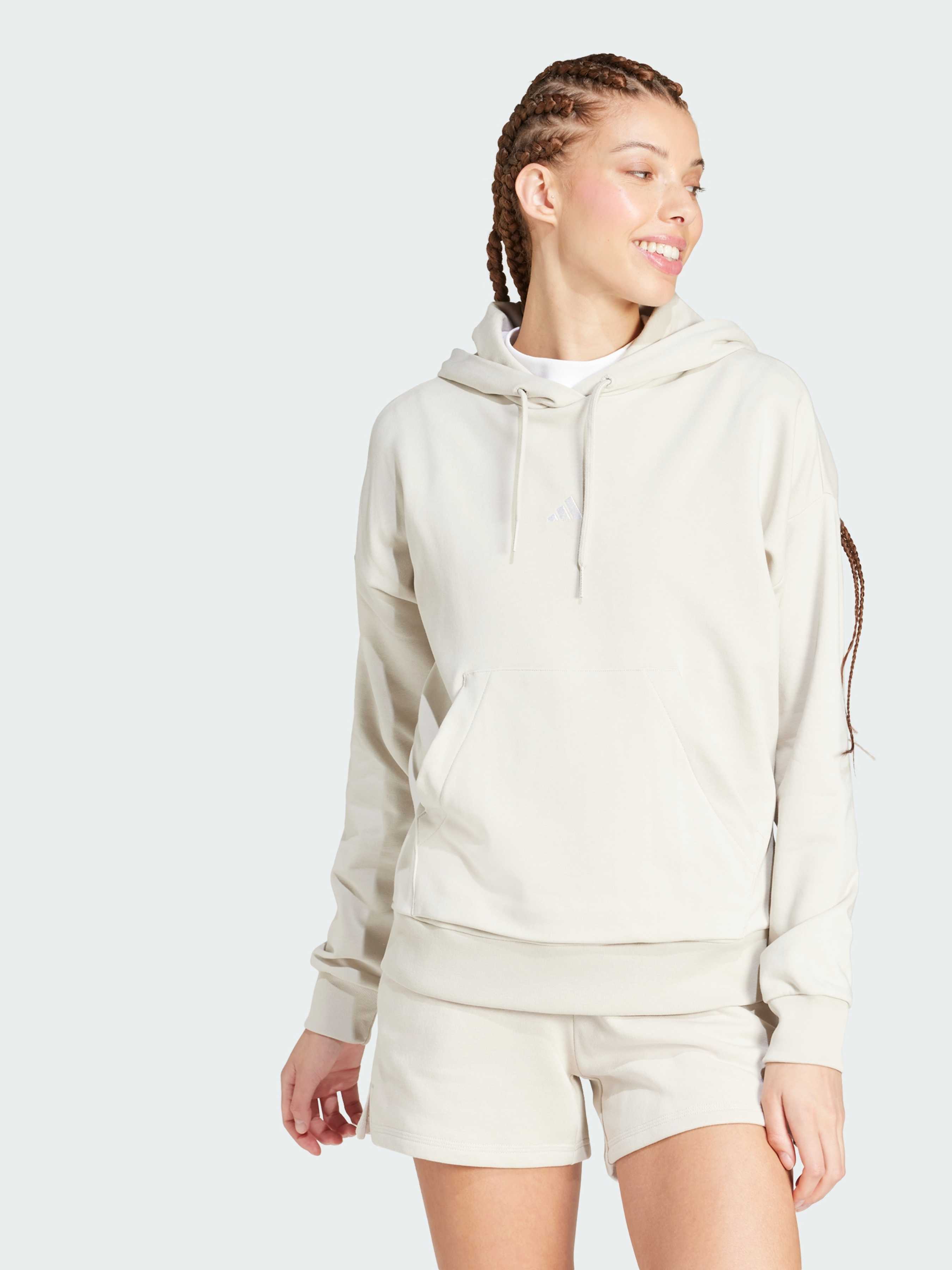 Жіноче Худі adidas Adidas Essentials (JC5934) колір бежевий, матеріал комбінований верх adidas - купити в Україні