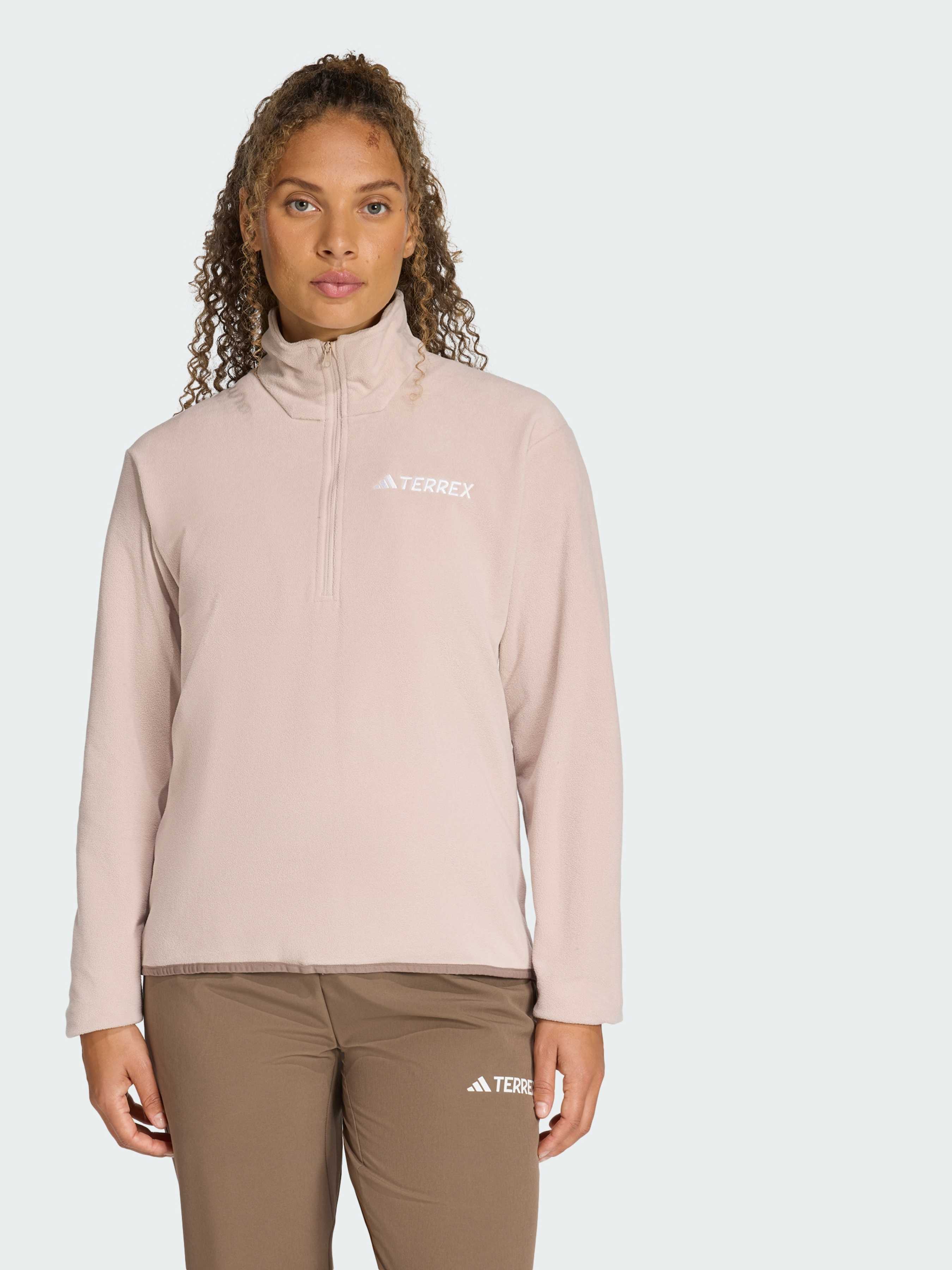 Жіноча Флісова кофта adidas Adidas Essentials (KB2197) колір коричневий, матеріал перероблений поліестер adidas - купити в Україні