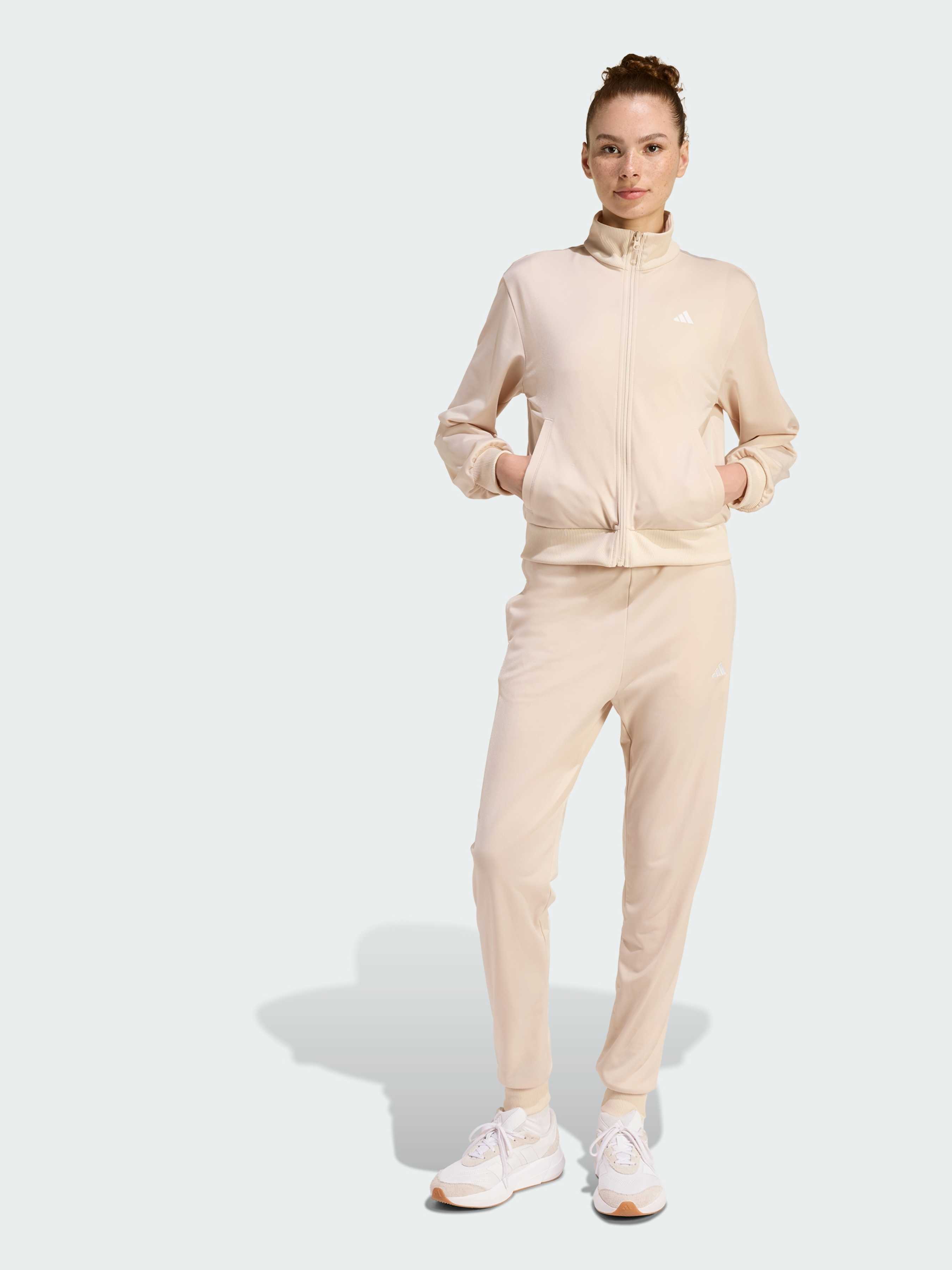 Жіночий Спортивний костюм adidas Adidas Essentials (KB8459) колір бежевий, матеріал перероблений поліестер adidas - купити в Україні