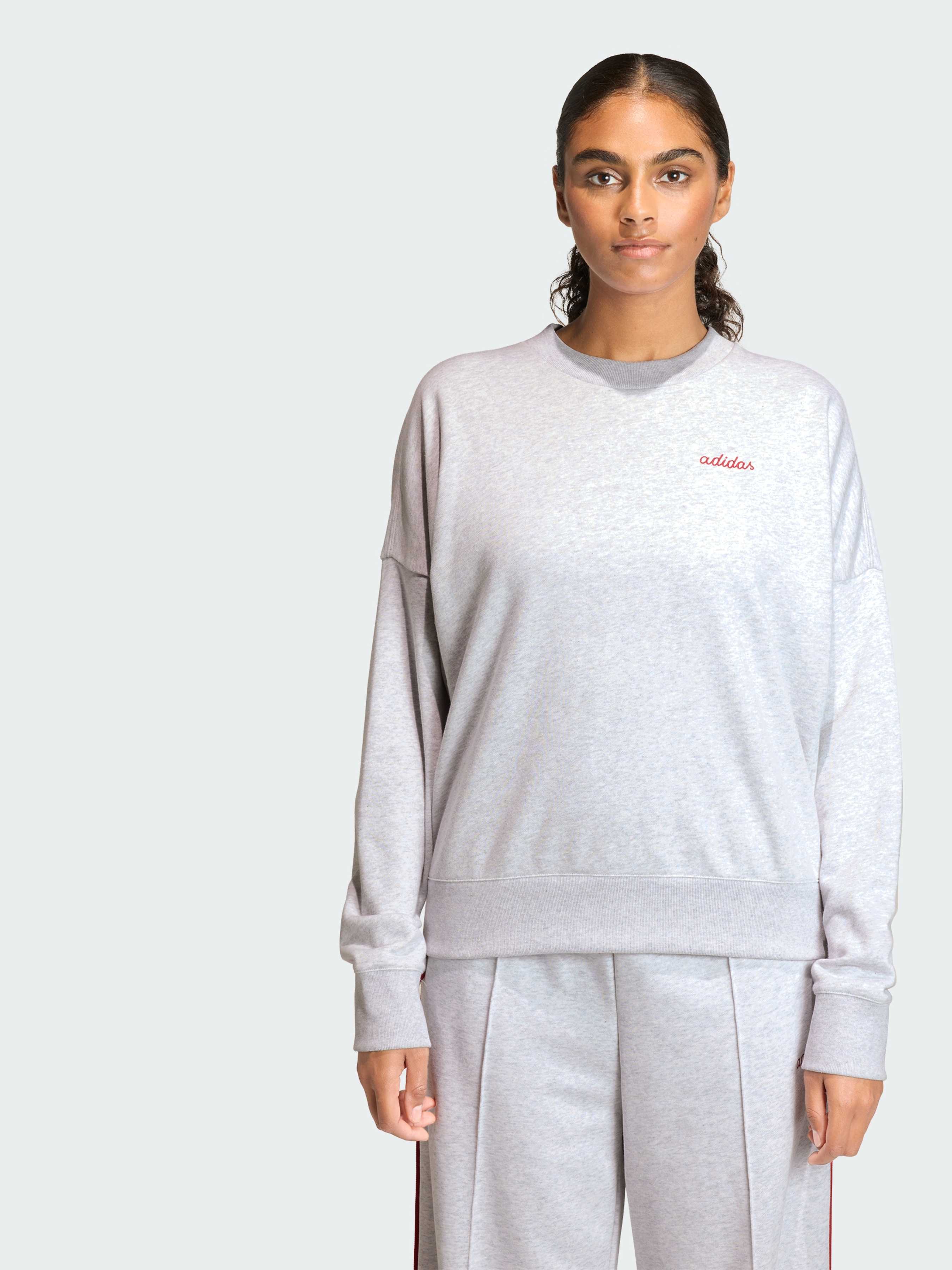 Бавовняний Жіночий Світшот adidas Adidas Essentials (KC3997) колір сірий adidas - купити в Україні