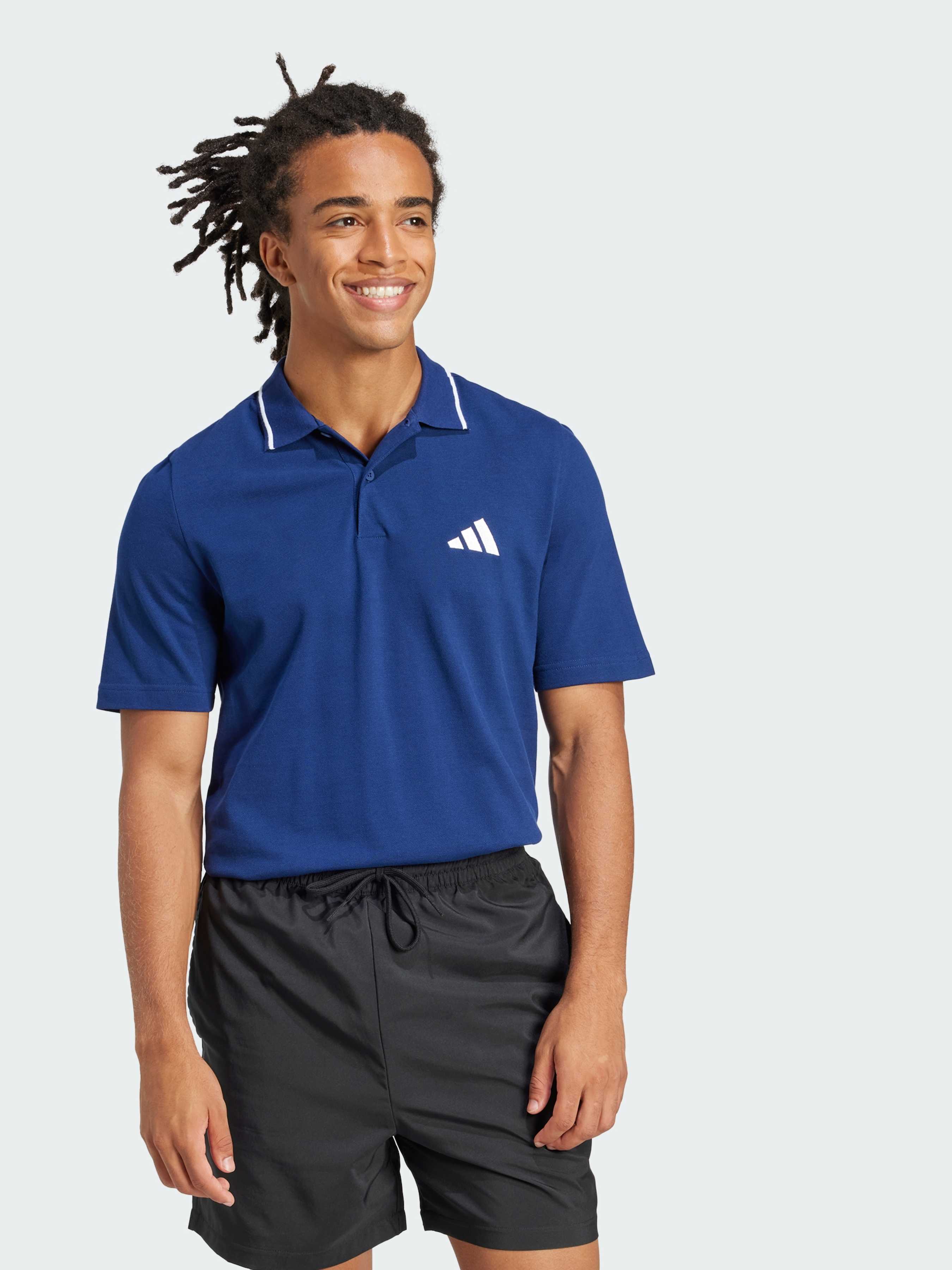 Бавовняне Чоловіче Поло adidas Adidas Essentials (JE9021) колір синій adidas - купити в Україні