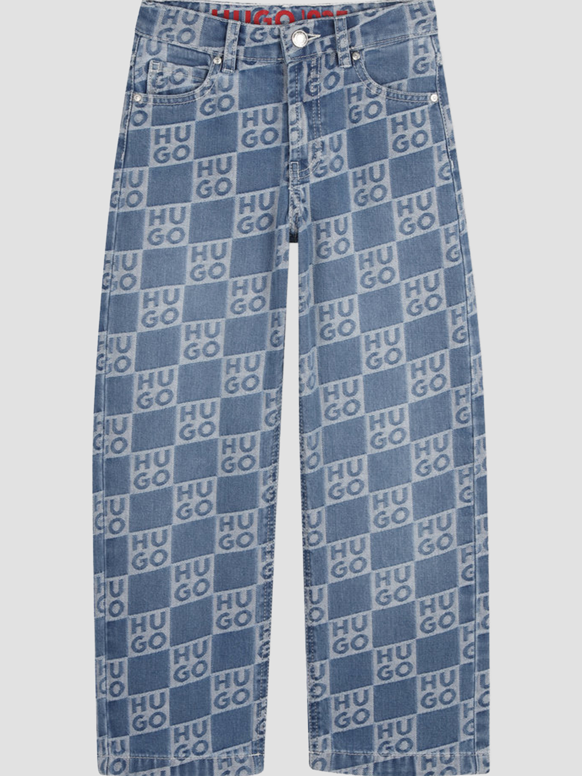 Бавовняні Дитячі Прямі джинси HUGO Kids  (G01037-Z25) колір синій HUGO Kids - купити в Україні
