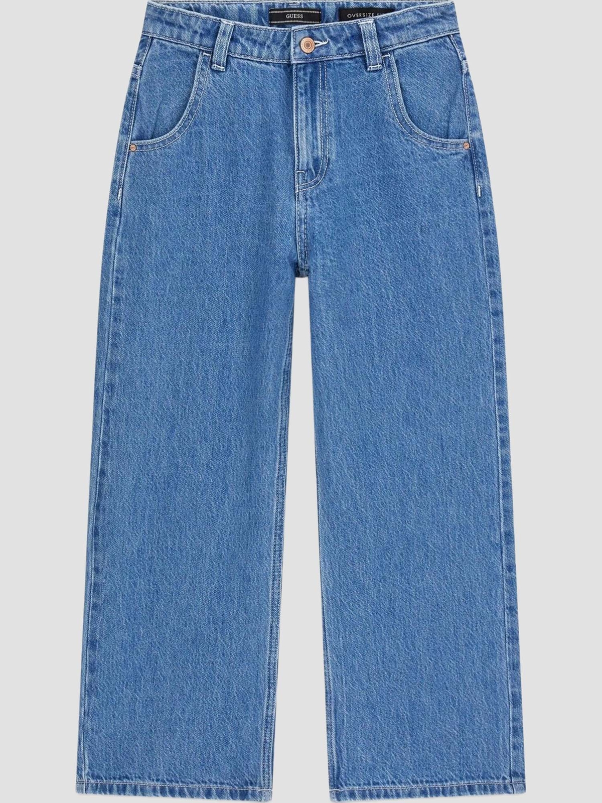 Бавовняні Дитячі Прямі джинси GUESS Kids  (J6RA15.D7070-HTKY) колір синій GUESS Kids - купити в Україні