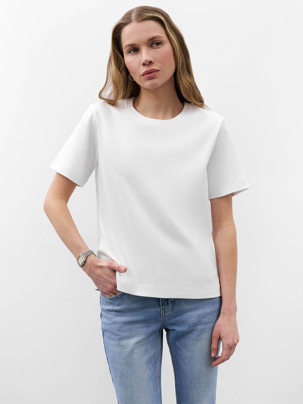 Бавовняна Жіноча Футболка FASHIONISTA  (FS11202027_white) колір білий