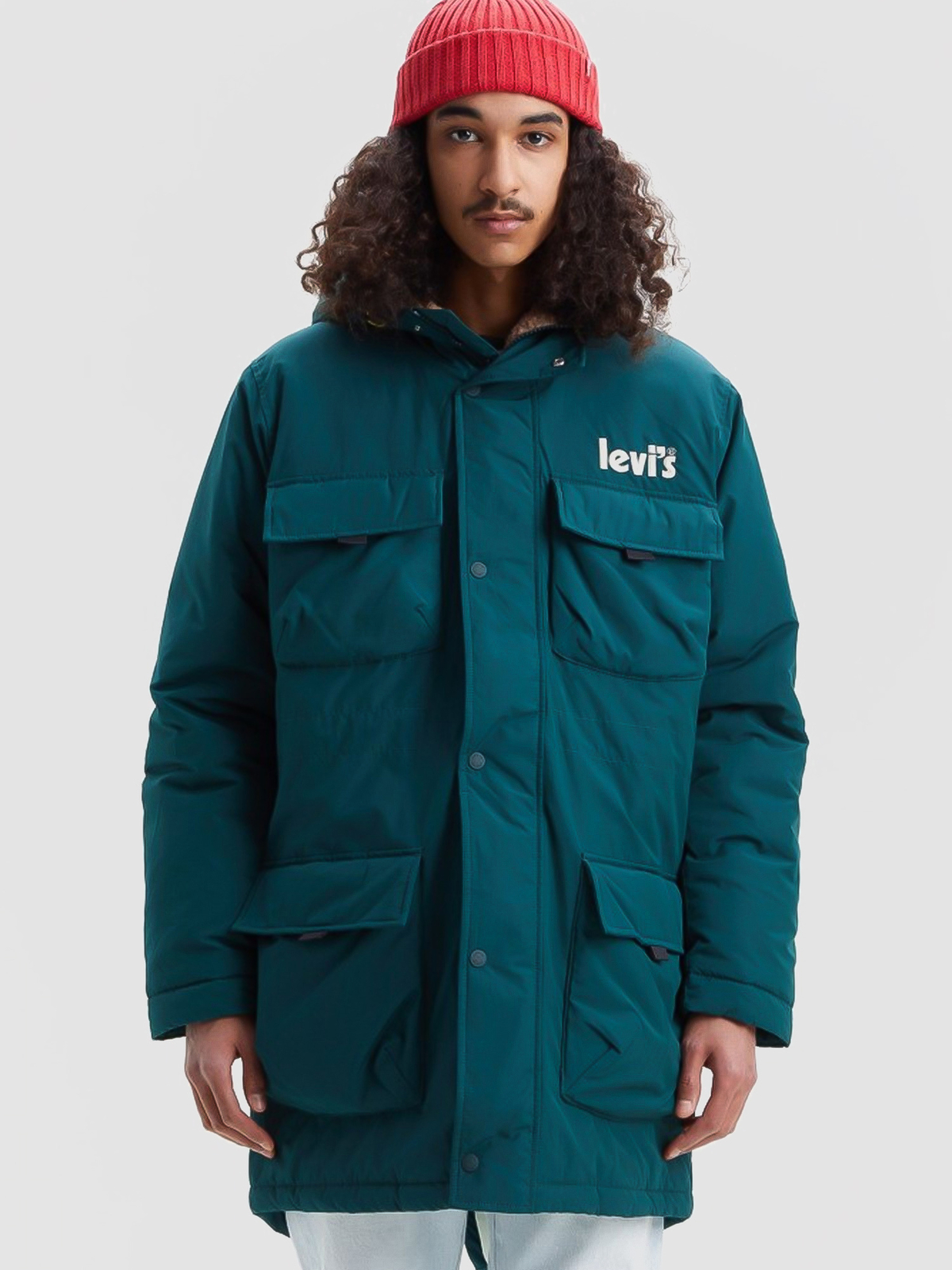 Бавовняна Чоловіча Демісезонна куртка Levi's  (A3562-0001) колір зелений Levi's - купити в Україні