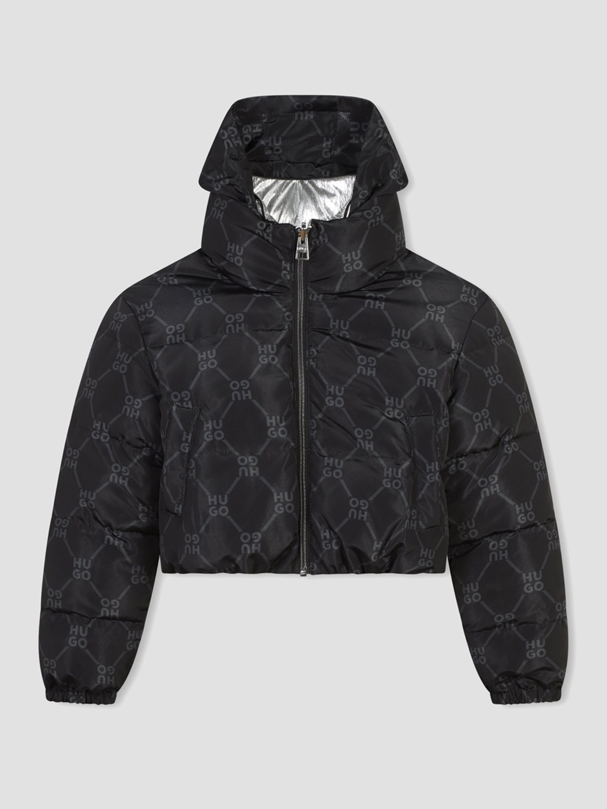 Дитяча Зимова куртка HUGO Kids  (G00242-09B) колір чорний, матеріал поліестер HUGO Kids - купити в Україні