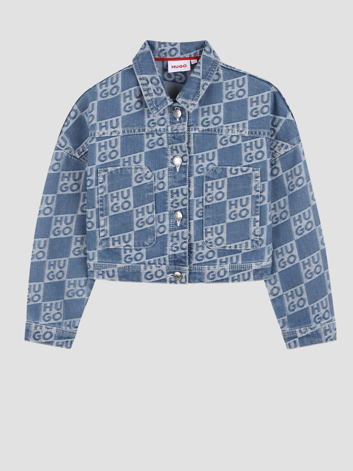 Бавовняна Дитяча Джинсова куртка HUGO Kids  (G01053-Z25) колір синій HUGO Kids - купити в Україні