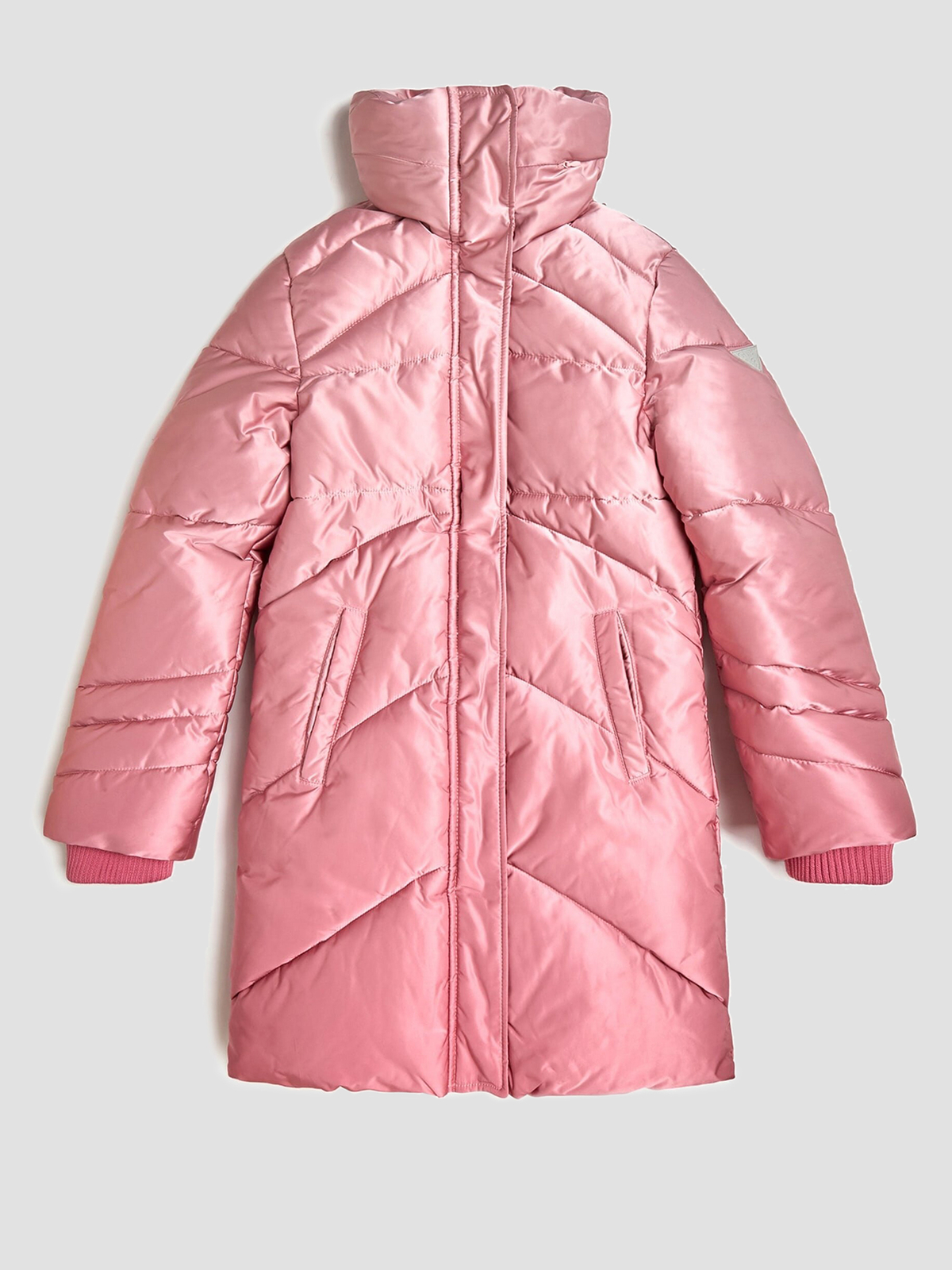 Дитяча Зимова куртка GUESS Kids  (J2BL23.WF170-F64C) колір рожевий, матеріал поліестер GUESS Kids - купити в Україні