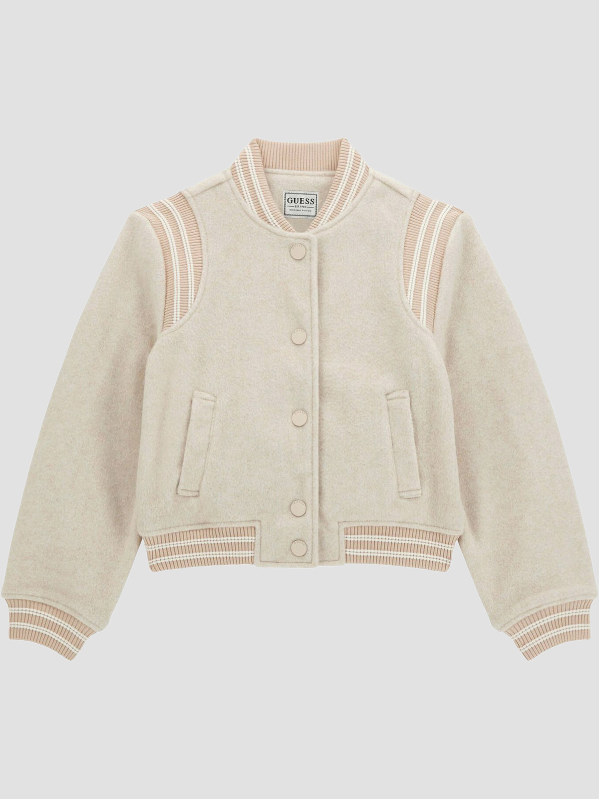 Дитяча Демісезонна куртка GUESS Kids  (J4RL13.WFWS2-F14X) колір бежевий, матеріал поліестер GUESS Kids - купити в Україні