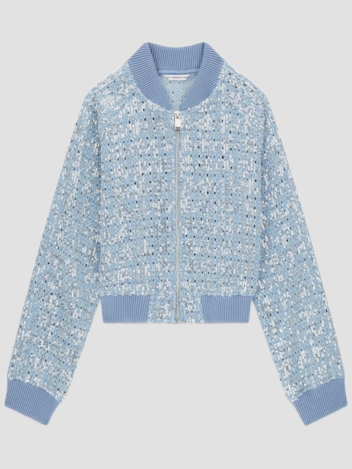 Бавовняний Дитячий Бомбер GUESS Kids  (J6RN06.D7010-DSAW) колір блакитний GUESS Kids - купити в Україні