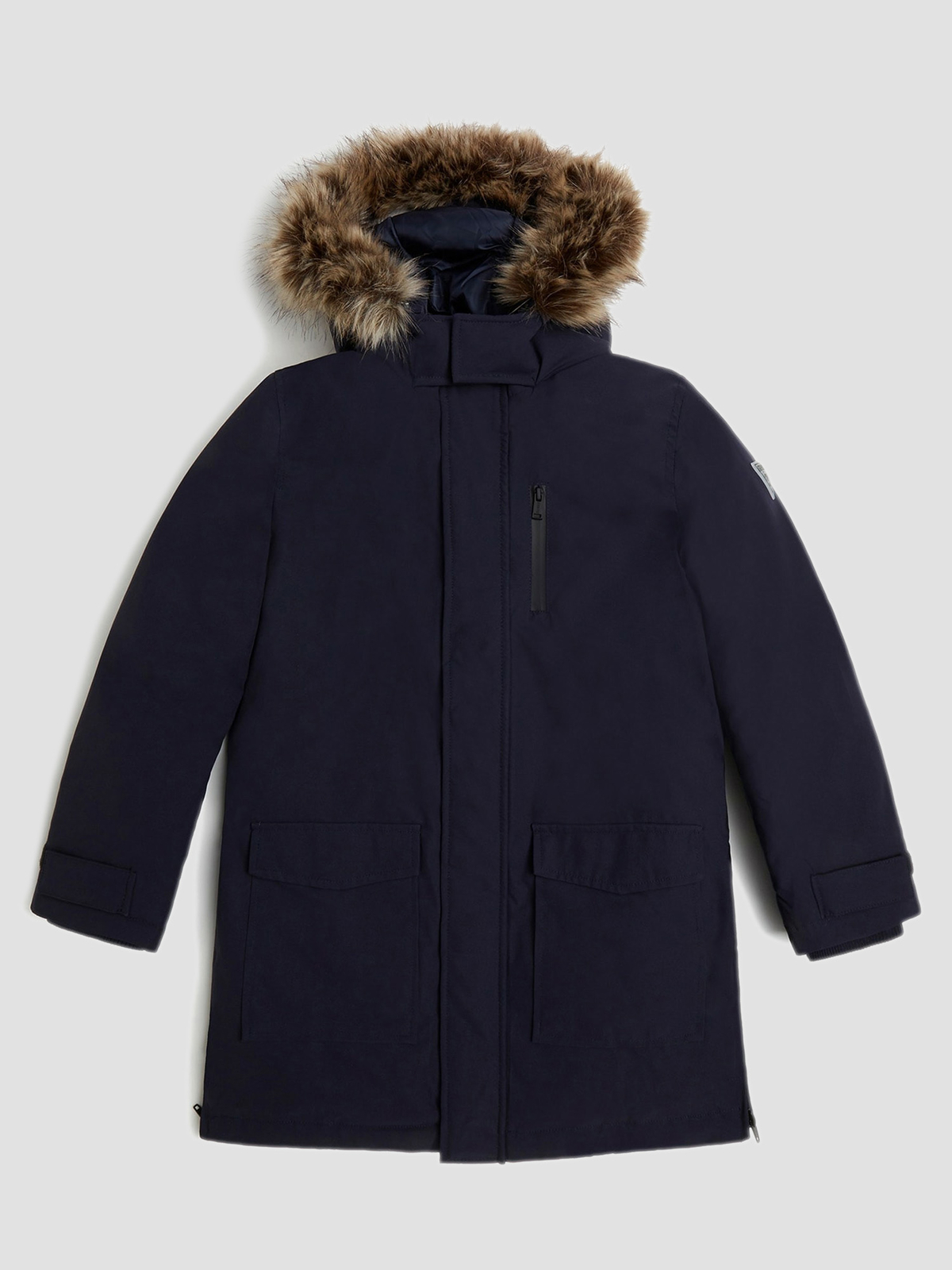 Дитяча Зимова куртка GUESS Kids  (L2BL01.WF0F0-G7V2) колір темно-синій, матеріал поліестер GUESS Kids - купити в Україні