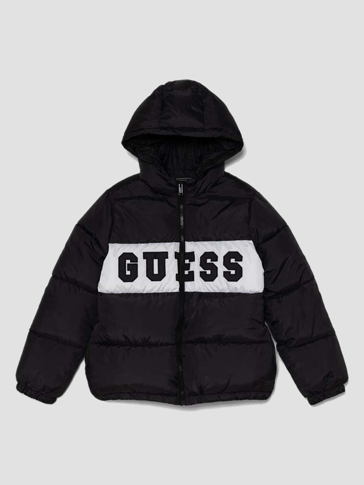 Дитяча Демісезонна куртка GUESS Kids  (L4YL16.WGB60-JBLK) колір чорний, матеріал поліестер GUESS Kids - купити в Україні
