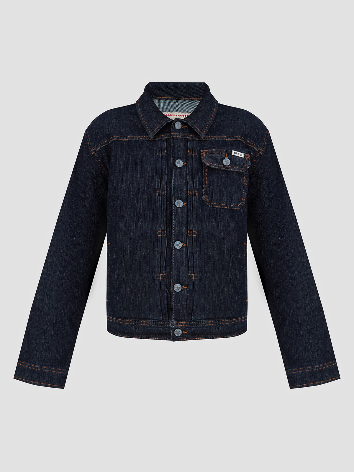 Бавовняна Дитяча Джинсова куртка GUESS Kids  (L5RL06.D5G90-JRRW) колір темно-синій GUESS Kids - купити в Україні