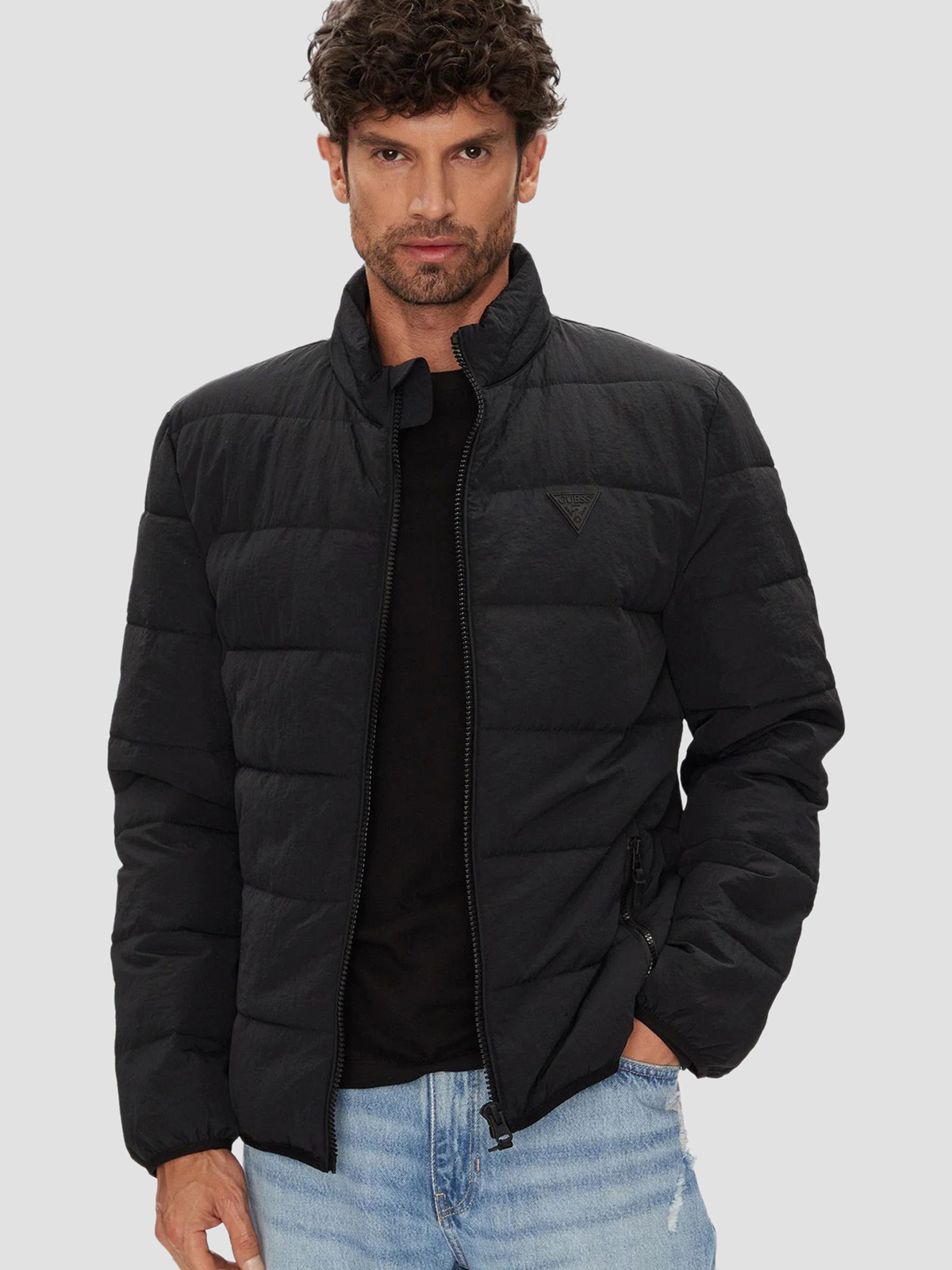 Чоловіча Демісезонна куртка GUESS  (Z5YL09.WGTN0-JBLK) колір чорний, матеріал поліамід GUESS - купити в Україні