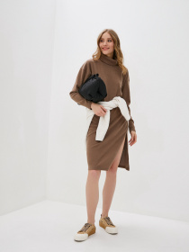 Сукня міді ISSA Plus модель 12997_brown Фото