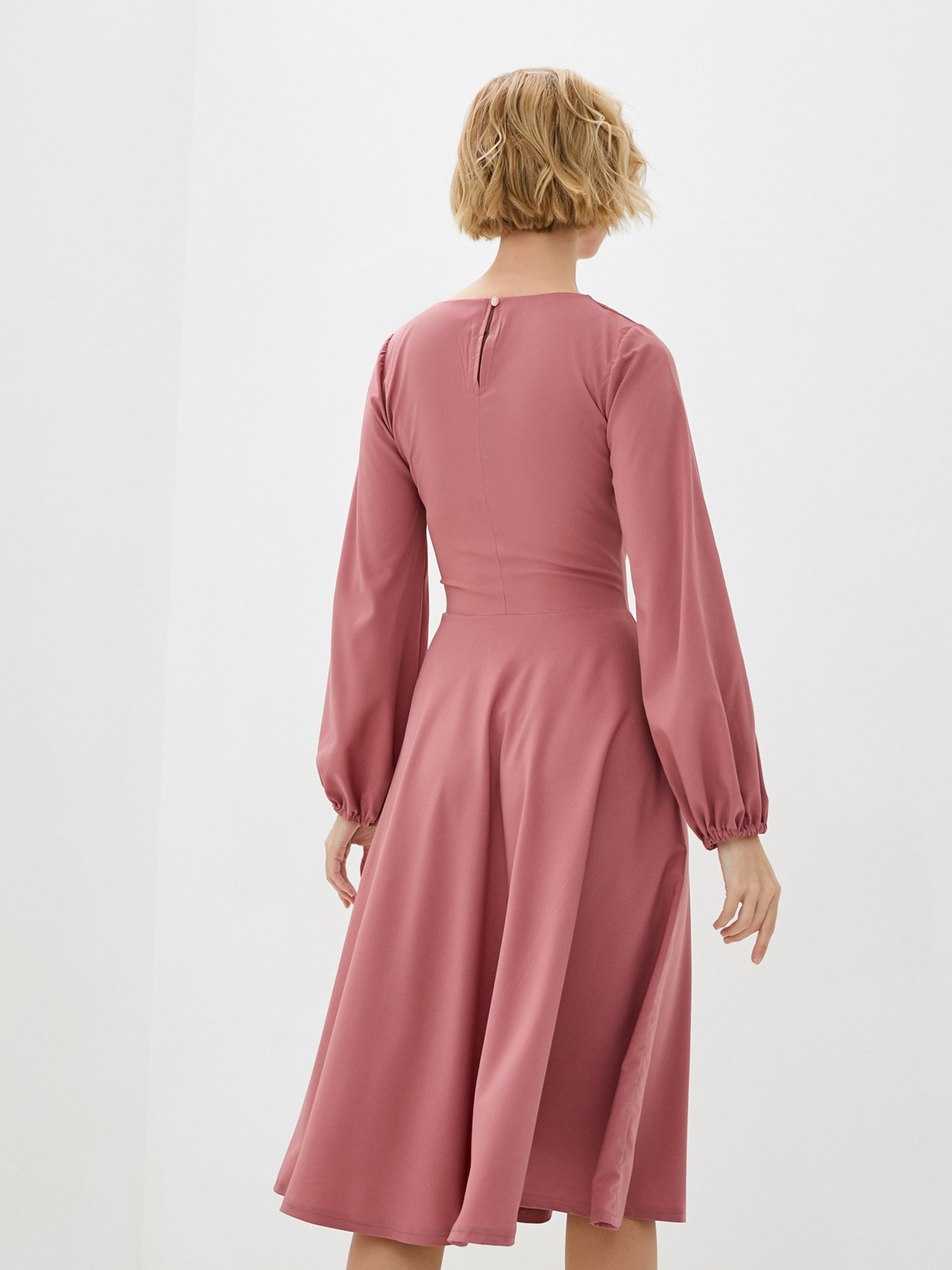 Сукня міді ISSA Plus модель 12563_darkpink Фото