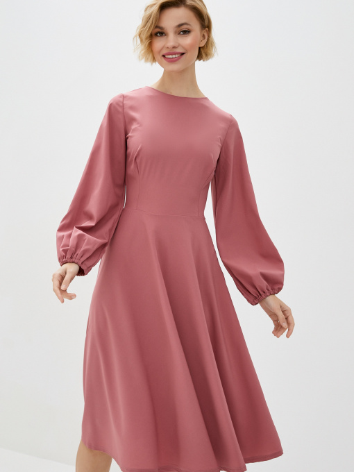 Платье миди ISSA Plus модель 12563_darkpink Фото