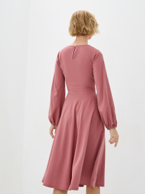 Сукня міді ISSA Plus модель 12563_darkpink Фото