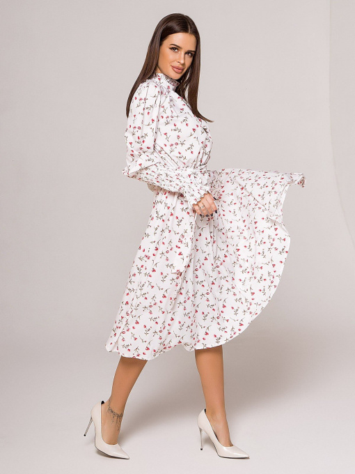 Платье миди ISSA Plus модель SA-120A_белый Фото