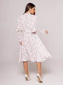 Сукня міді ISSA Plus модель SA-120A_белый Фото