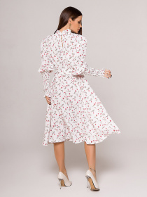 Сукня міді ISSA Plus модель SA-120A_белый Фото