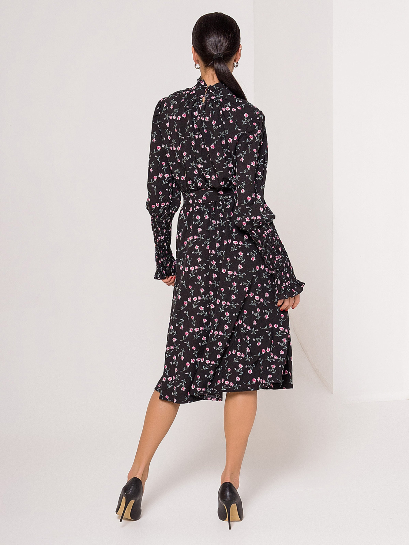 Платье миди ISSA Plus модель SA-120A_черный Фото