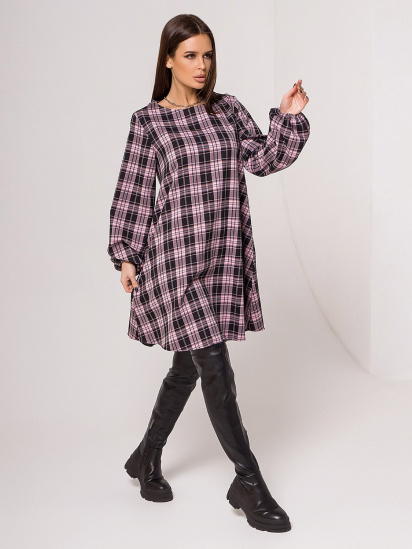 Сукня міні ISSA Plus модель 13120_pink — фото - INTERTOP
