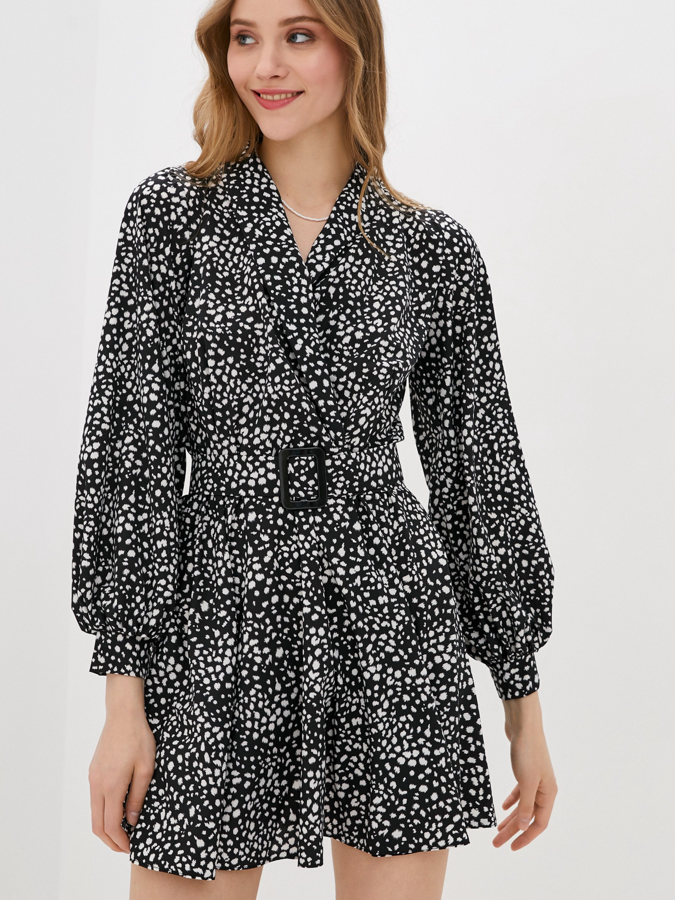 Платье мини ISSA Plus модель 13168_black Фото