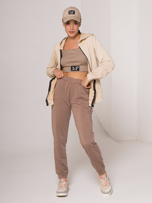 Спортивный костюм ISSA Plus модель 13103B_brownbeige Фото