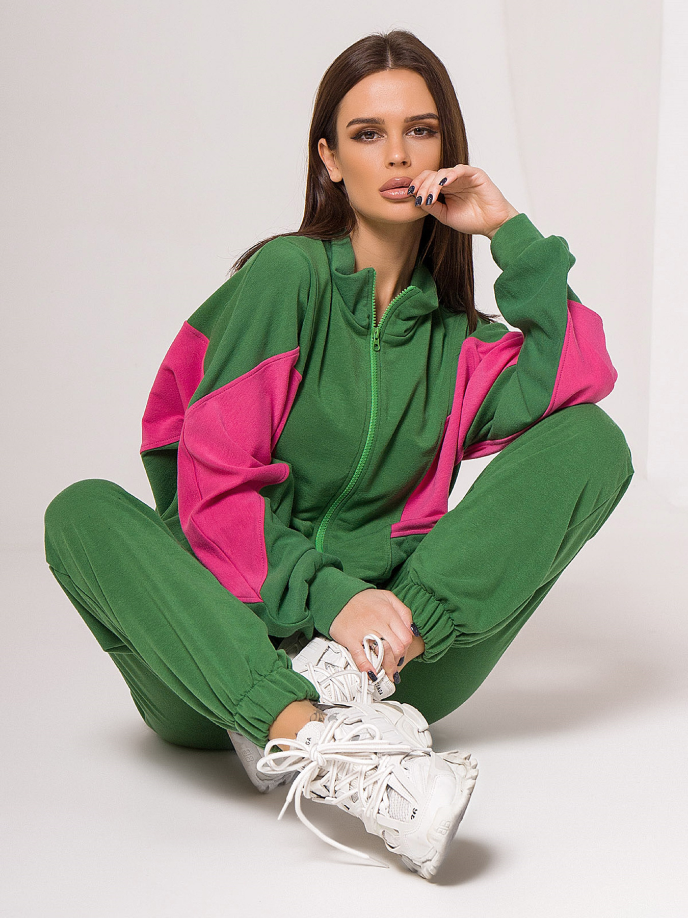 Спортивный костюм ISSA Plus модель 13135_green Фото