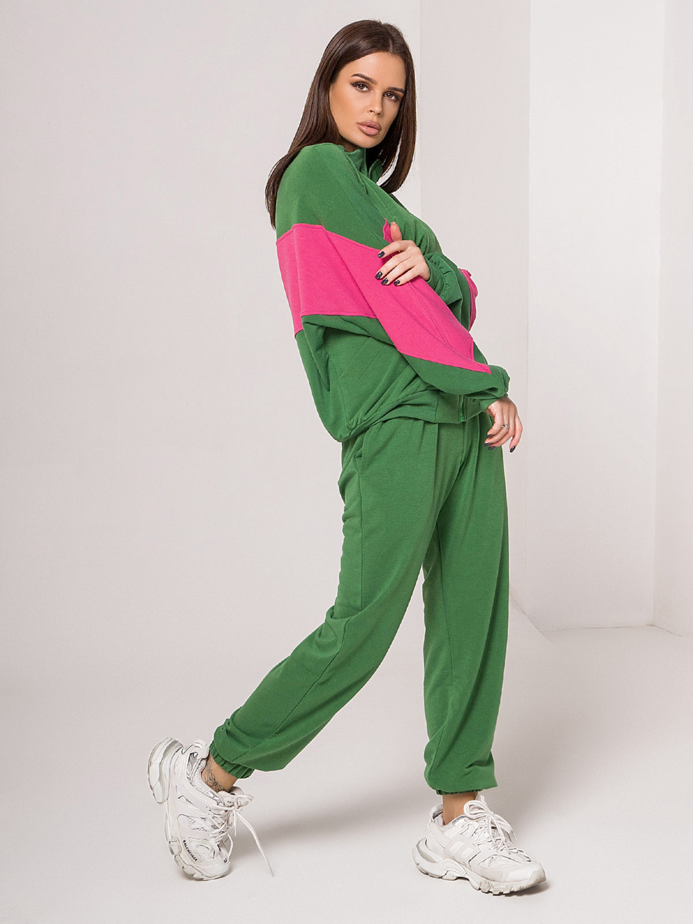 Спортивный костюм ISSA Plus модель 13135_green Фото