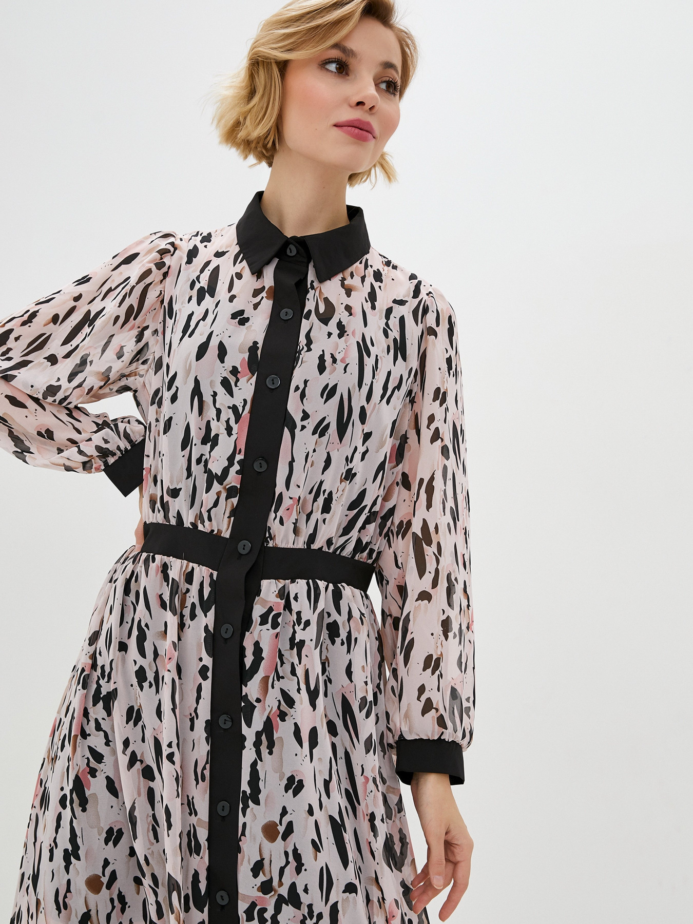 Платье миди ISSA Plus модель SA-367_multicolor Фото