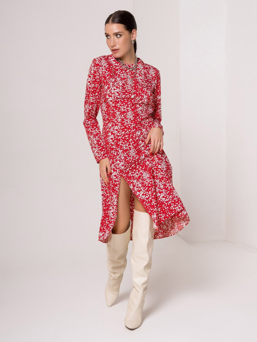 Платье миди ISSA Plus модель SA-376_красный Фото