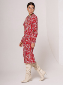 Платье миди ISSA Plus модель SA-376_красный Фото