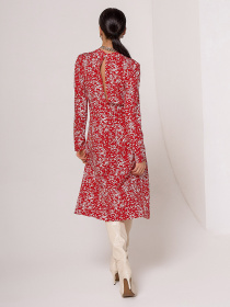 Платье миди ISSA Plus модель SA-376_красный Фото