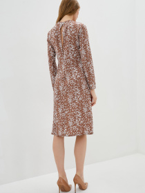 Платье миди ISSA Plus модель SA-376_brown Платье миди ISSA Plus модель SA-376_brown Фото