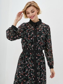 Платье миди ISSA Plus модель SA-367_black Фото