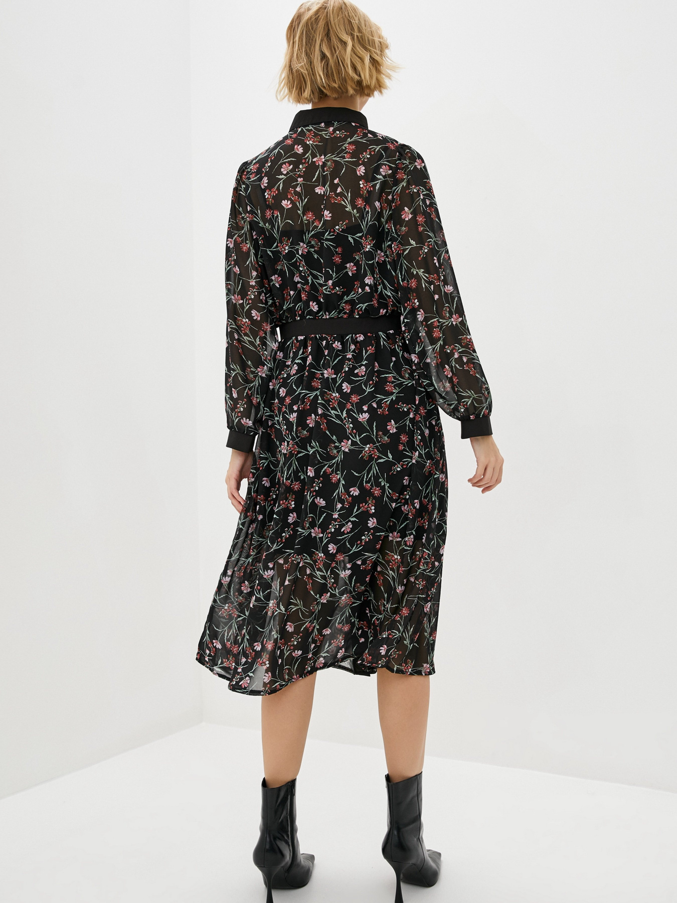 Платье миди ISSA Plus модель SA-367_black Фото