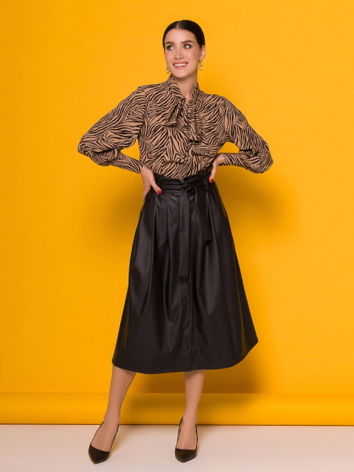 Спідниця міді ISSA Plus модель 13140_черный Фото