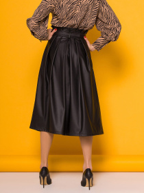 Юбка миди ISSA Plus модель 13140_черный Фото