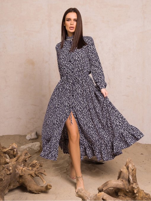 Платье макси ISSA Plus модель 13142_черный Фото